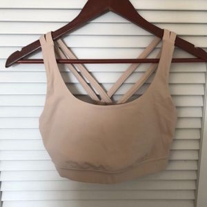 Lululemon Energy sports bra beige size 8